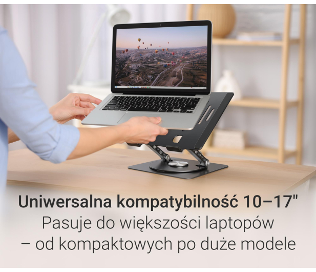 Silver Monkey Aluminiowa obrotowa podstawka pod laptopa Ergo 360 - 1479559 - zdjęcie 6